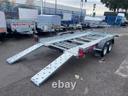13,2 pi x 6 pi remorque porte-voiture basculante 2000 kg à double essieu 4 m x 1,8 m