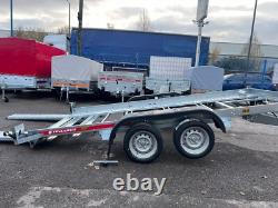 13,2 pi x 6 pi remorque porte-voiture basculante 2000 kg à double essieu 4 m x 1,8 m