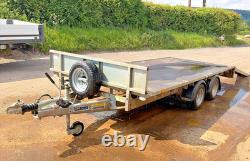 2024 Ifor Williams LM146 remorque plateau à double essieu 14 pi x 6 pi 6 po, LED, rampe de 8 pi
