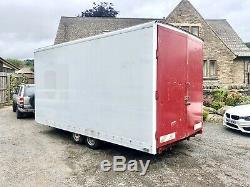 23ft Grande Boîte D'essieu Freinée Double Afficher Conteneur Shed No Remorque Tva