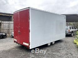 23ft Grande Boîte D'essieu Freinée Double Afficher Conteneur Shed No Remorque Tva