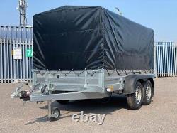 2700kg 10'x5' Twin Axle Braked Trailer Avec Cadre Et Couverture Haute 300x150x135cm