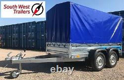 8'8 X 4'1 Twin Axle Trailer Avec High Frame & Heavy Duty Cover 265x125x85cm