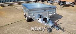 8 x 5 pi Remorque basculante hydraulique à double essieu, toute neuve, 2700 kg, 3291 £ + TVA