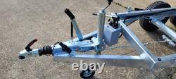 8 x 5 pi Remorque basculante hydraulique à double essieu, toute neuve, 2700 kg, 3291 £ + TVA