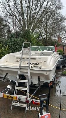 Bateau Sea Ray 215 Express Cruiser avec remorque freinée à double essieu