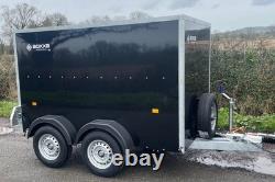 Boxxa 855TB 8' x 5' x 5' Remorque à double essieu freinée 2600kg Rampe noire