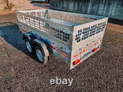 Car Caged Sides Twin Axle Trailer 8'7 X 4'1 750 KG