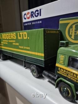 Corgi Volvo F10 avec remorque basculante à double essieu E. M. Rogers CC15504 150 Mint