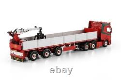 DAF XF SH 6x2 à double direction remorque en briques 3 essieux JP de Bruijn modèles de camions WSI