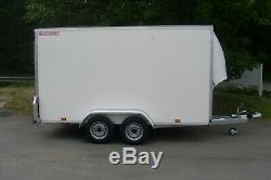 Énorme Wessex Wvt126t 12ft X 6pi Double Essieu Van Box Trailer & Ramp Tailgate Inc Tva