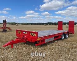 HERBST Low Loader Beavertail Plant Trailer 24ft, 15 Tonne Carry Twin Axle avec essieu double