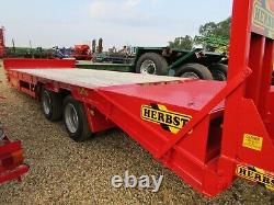 HERBST Low Loader Beavertail Plant Trailer 24ft, 15 Tonne Carry Twin Axle avec essieu double