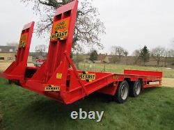 HERBST Low Loader Beavertail Plant Trailer 24ft, 15 Tonne Carry Twin Axle avec essieu double