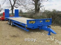 HERBST Low Loader Beavertail Plant Trailer 24ft, 15 Tonne Carry Twin Axle avec essieu double