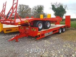 HERBST Low Loader Beavertail Plant Trailer 24ft, 15 Tonne Carry Twin Axle avec essieu double