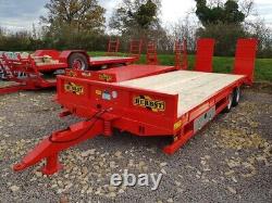 HERBST Low Loader Beavertail Plant Trailer 24ft, 15 Tonne Carry Twin Axle avec essieu double