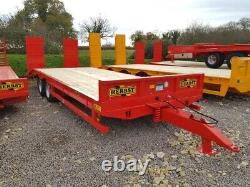 HERBST Low Loader Beavertail Plant Trailer 24ft, 15 Tonne Carry Twin Axle avec essieu double