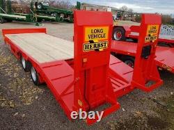 HERBST Low Loader Beavertail Plant Trailer 24ft, 15 Tonne Carry Twin Axle avec essieu double