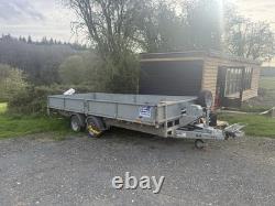 Ifor Williams LM166 remorque plateau à ridelles double essieu de 16 pieds