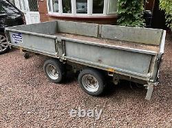 Ifor Williams Lm105hd Drop Side Flat Bed Plant Trailer Twin Axe