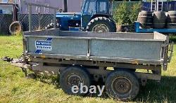 Ifor Williams Tg85 8' X 5' Twin Axle Blatbed Tipping Trailer 2700kg Pas De Tva