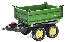 Jouets Rolly Mega Remorque Twin Axle 3 Way Tipping Large Robust Pour Les Tracteurs Rolly