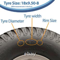 Kit de Remorque Quad ATV à Essieu Double 18x9.50-8 4 Roues en Herbe P332 Essieux ALKO 1500kgs