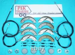 Kit de chaussures de frein à double essieu, écrous, bouchons et câbles pour remorques Ifor Williams de 3 500 kg
