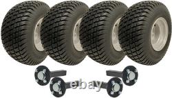 Kit de remorque ATV à double essieu 18x8.50-8 P332 avec roues en herbe, moyeu et essieux courts 750kgs