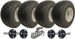 Kit de remorque ATV à double essieu avec roues 18x8.50-8, moyeu AKLO et essieux de fusée + attelage 1500 kg