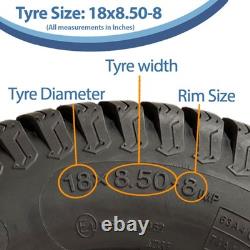 Kit de remorque ATV à double essieu avec roues 18x8.50-8, moyeu AKLO et essieux de fusée + attelage 1500 kg
