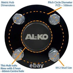 Kit de remorque ATV à double essieu avec roues 18x8.50-8, moyeu AKLO et essieux de fusée + attelage 1500 kg