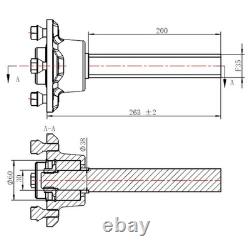 Kit de remorque pour ATV Quad à double essieu 18x9.50-8 avec 4 roues à gazon P332, 4 essieux courts, 1500kg