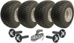 Kit de remorque pour gazon ATV à double essieu avec roues 18x8.50-8, moyeux et essieux de fusée + attelage 1500 kg