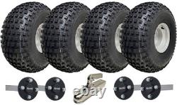 Kit de remorque quad ATV à pneus cramponnés 22x11.00-8 à double essieu, essieux ALKO, homologué route, 620 kg