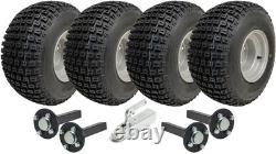 Kit de remorque quad ATV à pneus cramponnés à double essieu 18x9.50-8, roues, essieux, attelage en acier 408 kg