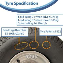 Kit de remorque quad Twin Axle ATV 20x10.00-8 4 roues essieux et attelage pivotant 1800kgs