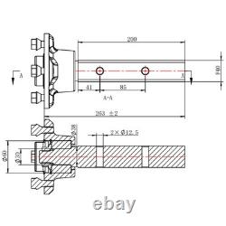 Kit de remorque utilitaire ATV à double essieu 22x11.00-10, roues, moyeu et fusées 40x40, 1800 kg