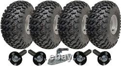 Kit de remorque utilitaire ATV à double essieu 22x11.00-8 avec moyeu de roues et tige de remorquage 1800kgs