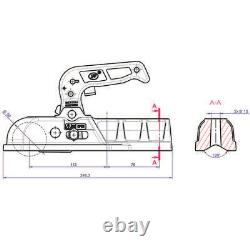 Kit de remorque utilitaire ATV à double essieu 22x11.00-8 avec moyeu de roues et tige de remorquage 1800kgs