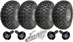 Kit de roues et essieux de remorque utilitaire pour ATV Quad à double essieu 22x11.00-8 avec attelage pivotant