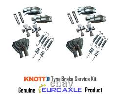Kit de service de pièces de frein arrière de remorque Knott Type 200x50mm pour essieu double x 1