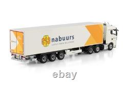 MAN TGX GM 6x2 à double essieu directeur, remorque fourgon 3 essieux Nabuurs modèles de camions WSI 150