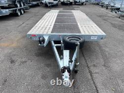 NEUVE 3 500 kg – Remorque Jupiter NEUVE à double essieu avec arrière incliné – 16,7 pieds x 6,9 pieds – 5 m x 2,1 m
