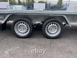 NEUVE 3 500 kg – Remorque Jupiter NEUVE à double essieu avec arrière incliné – 16,7 pieds x 6,9 pieds – 5 m x 2,1 m