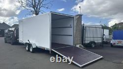 NOUVEAU REMORQUE CAISSON NIEWIADOW 5M x 2M x 2M À DEUX ESSIEUX AVEC RAMPE ET PORTE LATÉRALE 2