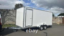 NOUVEAU REMORQUE CAISSON NIEWIADOW 5M x 2M x 2M À DEUX ESSIEUX AVEC RAMPE ET PORTE LATÉRALE 2