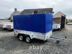 NOUVEAU REMORQUE NIEWIADOW TWIN AXLE 10ft x 5ft AVEC CADRE ET COUVERTURE 155CM 750K