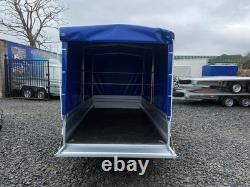 NOUVEAU REMORQUE NIEWIADOW TWIN AXLE 10ft x 5ft AVEC CADRE ET COUVERTURE 155CM 750K